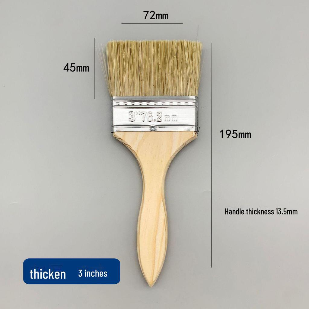 Grill- und Staubbürste aus natürlichem Schweinehaar – weiches, braunes, wasserdichtes Industriewerkzeug für den Hausgebrauch