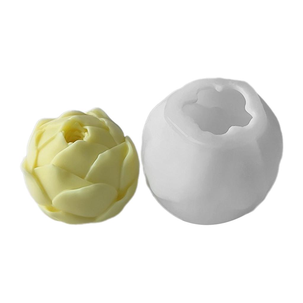 DIY Geometric Silicone Mold Succulents Shape Concrete Moulds Realistic Craft Molds Resin Moulds for Hand-Making Candle