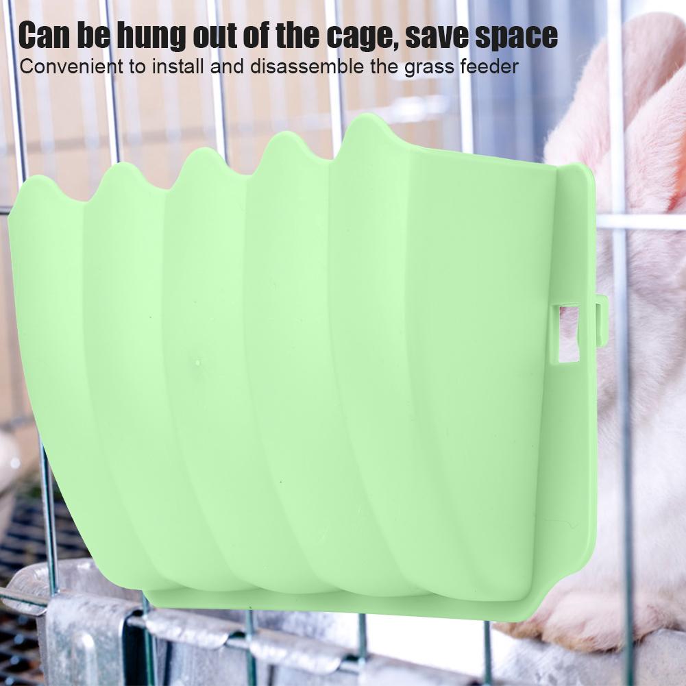 Simple Plastic Grass Feeder Pet   Bowl Dish Rack Holder   Rat(Pink)