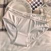 New Ice Silk Panties for Women Low Waist Letter Cross Pure Desire Sexy Seamless Underwear