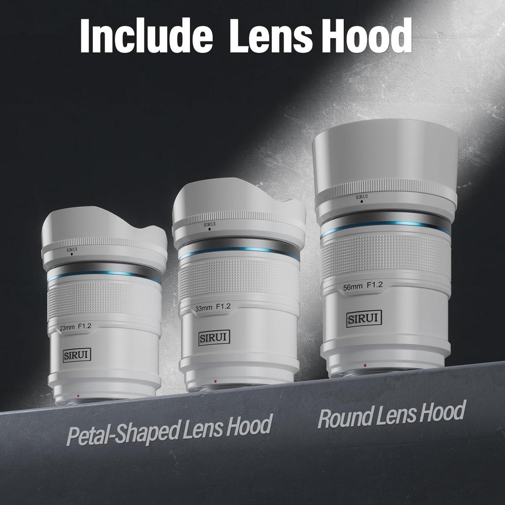 Obiectiv foto cu unghi larg cu autofocus SIRUI Sniper 56mm obiectiv seria A5 A6 A7 FX A9, F1.2 APS-C ZV-E (Montură E, albă)