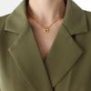 Korean Dongdaemun Retro Zircon Necklace & Non-fading Versatile Earrings Set
