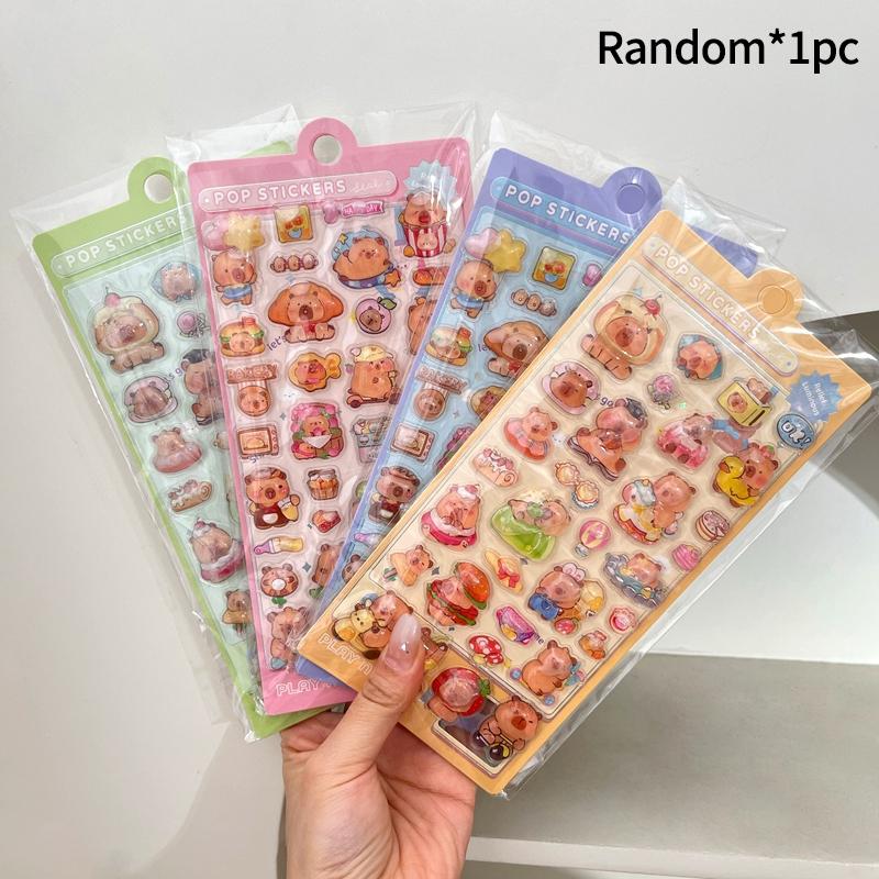 Cartoon 3D Relief Siegel Aufkleber Süßigkeiten Tropfen Gelee Aufkleber Kinder Pop DIY Sammelalbum Tausch Aufkleber Kinder Beste Geburtstagsgeschenke