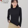 T-shirt à manches longues ajusté 100% coton pour femme