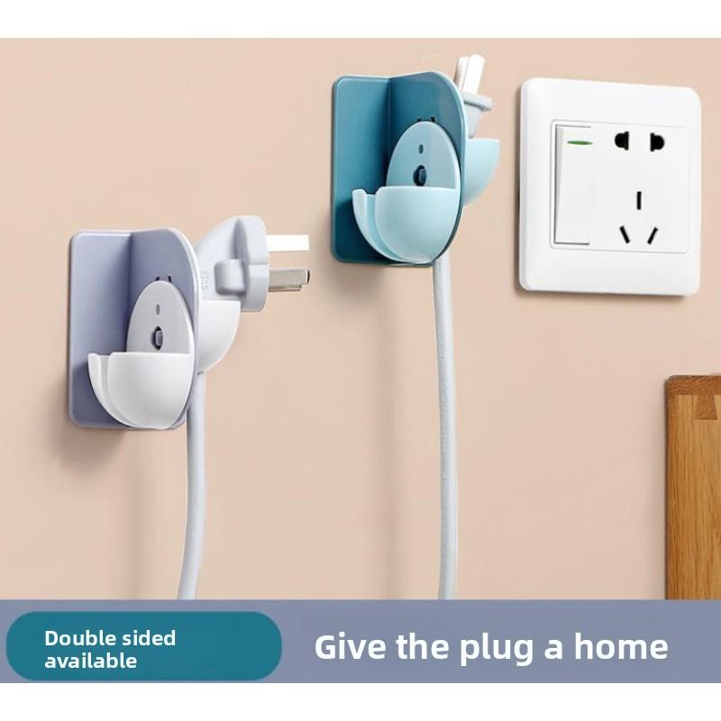 Multi-functional Creative Power Cord Plug Hook, Strong Kitchen No-hole Adhesive Hook, Socket Storage and Fixation