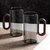 Tazza da tè con manico in vetro e legno – Tazza da caffè in borosilicato ad alta capacità