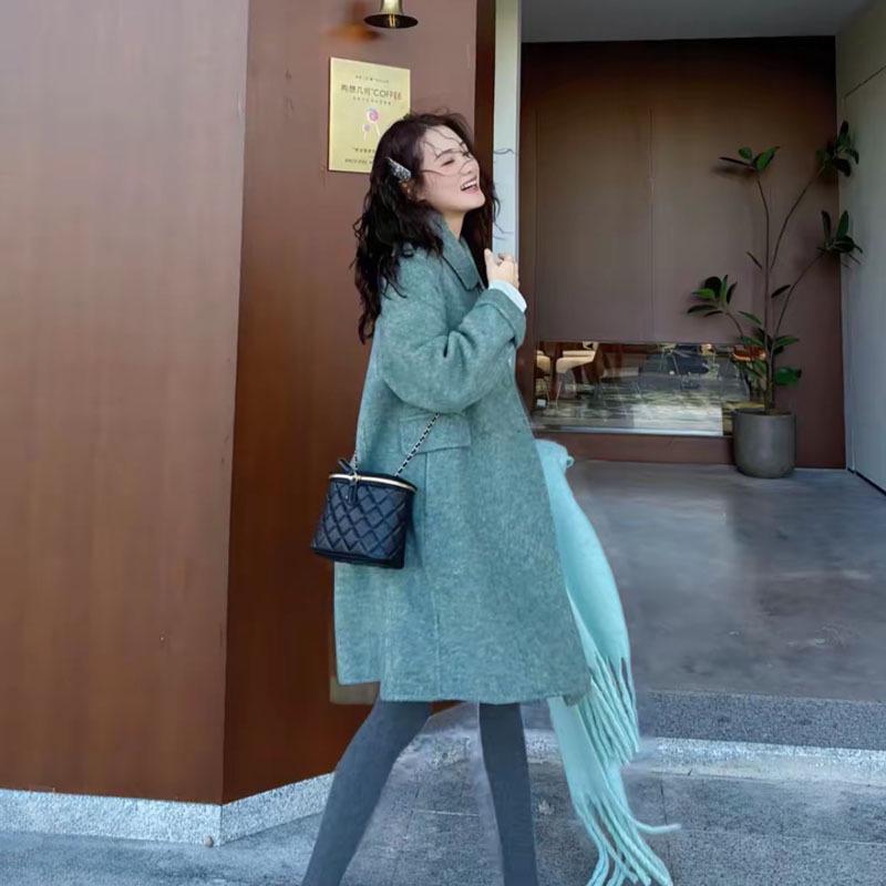 Princess Sister: Elegant A-line Double-Faced Wool Coat for Women - Autumn/Winter 2025 Collection