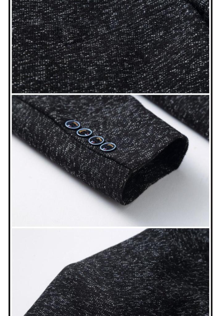 Men's Slim Fit Stand Collar Multi-Button Casual Suit Jacket