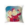 Cute Cartoon Santa Claus Merry Christmas Printed Pattern Cushion Cover Home Living Room Sofa Decorative Pillow Cover