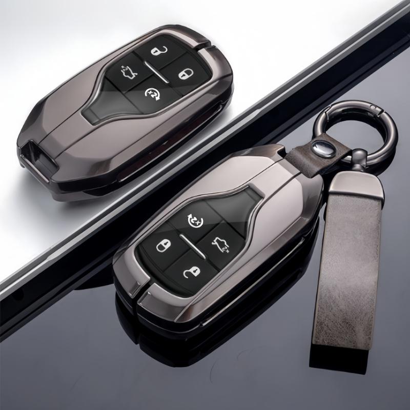 Metal Alloy Car Key Cover Case Protect Shell Holder Set For Maserati Ghibli President Grecale Levante GranTurismo Quattroporte