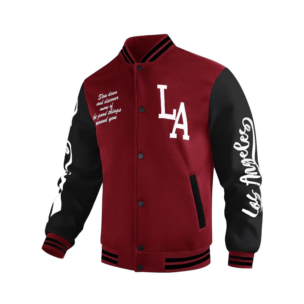 

Весенне-осенняя новая куртка-бейсболка большого размера в стиле Гонконга, повседневная куртка для мужчин и женщин. 2XL красный