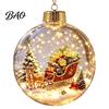 Personalisierte Weihnachtsgeschenkideen Beleuchtete Kugeln, 3D-Miniatur-Szene zum Aufhängen mit warmem LED-Licht, Einzigartige Souvenir-Geschenke, Klares Acryl