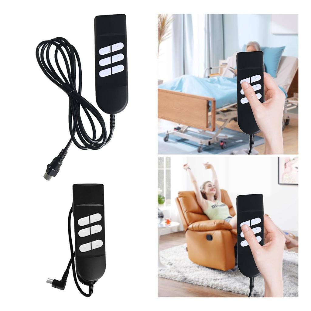 Sofa Lift Controller Easy to Use Six Button Universal Manual Multifunction Remote Handset Power Recliners for Furniture Couch