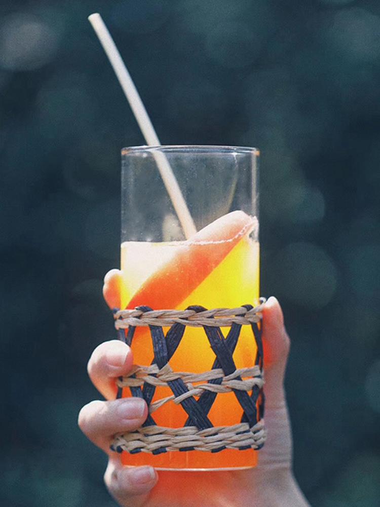 100 STÜCKE Weizenstroh Umweltfreundlicher Strohhalm 20 cm Einweg Kompostierbar Trink-Cocktail-Strohhalm Bar Küchenzubehör