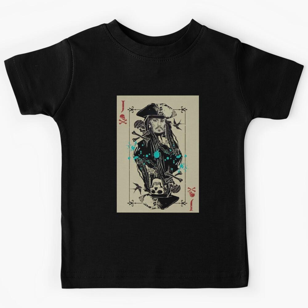 Card Jack Sparrow Pirates of the Caribbean Kids T-Shirt 110