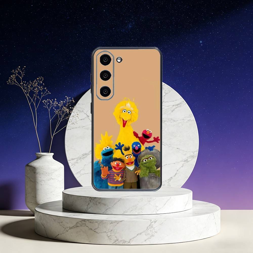Sesame S-Street Cookie Elmo Phone Case For Samsung Galaxy A73,A72,A71,A70,A53,A52,A51,Others Soft Black Cover