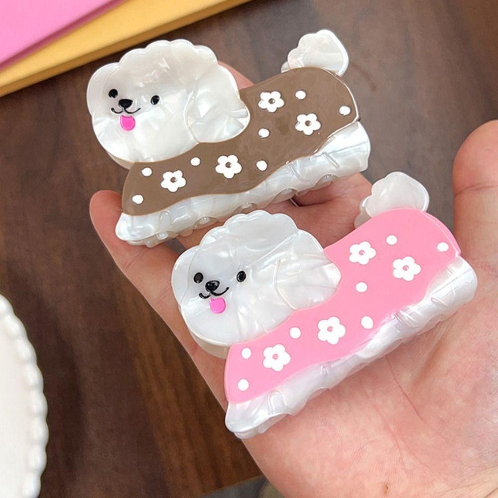 Acetic Acid Cute Puppy Acetic AcidHair Claw Flower Cartoon Hair Clip Animal Shark Clip  Girls
