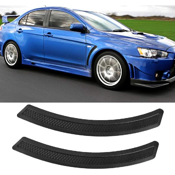 runmade EVO 10 X Style PP Mesh Front Fender Side Vent Cover Compatible with Mitsubishi 08-15 Lancer (Pack of 2)