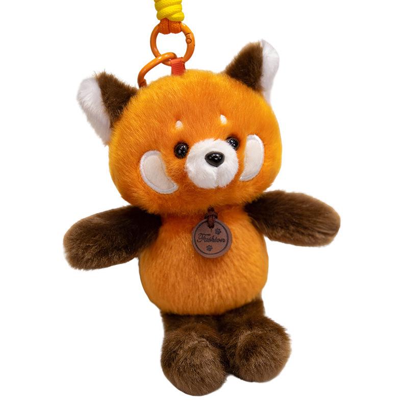 Multicolor Animal Plush Toy Charm: Panda, Sloth, Kitten, Duck, Pig, Raccoon - Small Pendant Bag Accessory