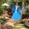 1 Set Butterfly Wing Porch Goose Costume Set Adjustable Size Fairy Wings Tutu Skirt Wand Flower Crowns Set Pet Outfit Garden
