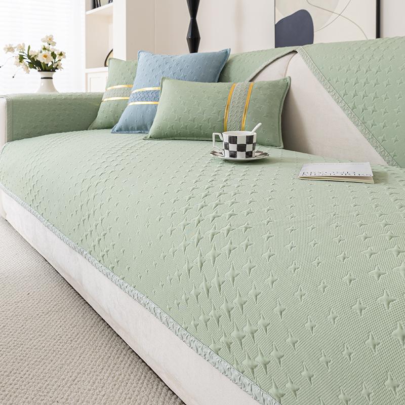 Modern Simple Ice Silk Sofa Cushion Summer  New Non-Slip Ice Silk Mat Seat Cushion Sofa Cover Cloth Blanket