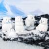 Mini-Eisbär-Figur Cartoon-Pinguin Weißbär Mikro-Landschaft Puppenhaus Modellauto Innenraum-Schmuck Home Schreibtisch Dekoration