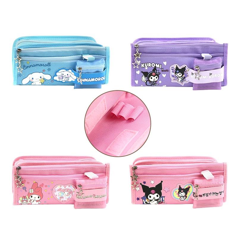 Sanrio Melody Kuromi Canvas Pencil Case Coin Purse For Students