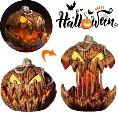 Halloween Sprachgesteuerter Aufsteigender Kürbiskopf Heimdeko Outdoor Garten Neue Horror Geister Ornament für Gruselige Party