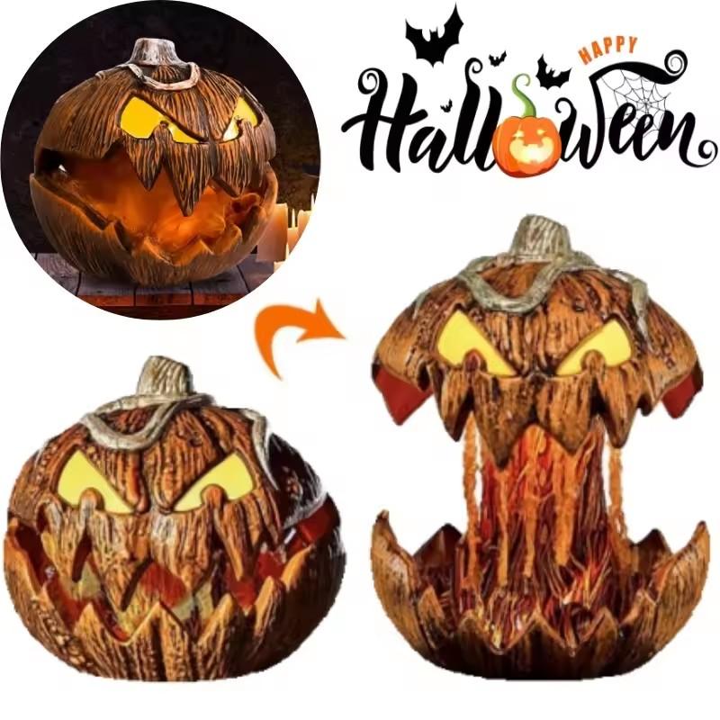 Halloween Sprachgesteuerter Aufsteigender Kürbiskopf Heimdeko Outdoor Garten Neue Horror Geister Ornament für Gruselige Party