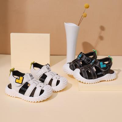 Mode Jungen Sandalen Sommer Neu für Kinder Schuh Weichsohle Rutschfest Strandschuh Baby Zehen Komfort Sandalen für Jungen zum Laufen lernen