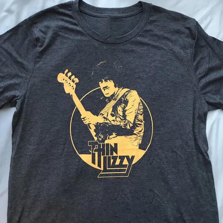 Rare Thin Lizzy Gift For Fan Cotton T-Shirt Black All Size Unisex L