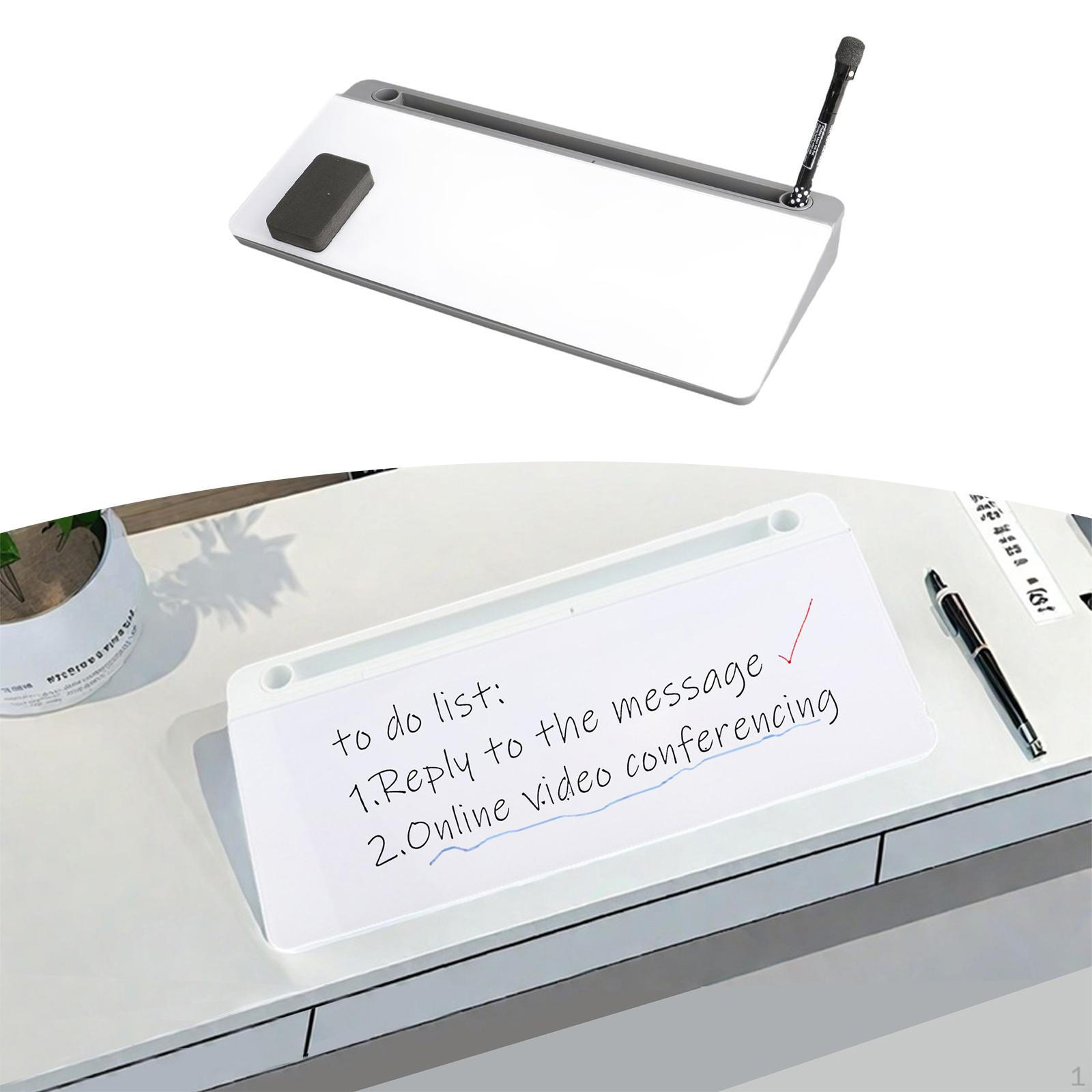 

Стеклянная доска для заметок, Органайзер для стола, Настольный органайзер с ящиком, Белая доска для сухого стирания, Компьютерная клавиатура серый