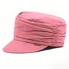 Korean Style Pullover Baseball Cap: Autumn/Winter Warm, Fashionable Pleated, Outdoor Flat Top Knitted Hat