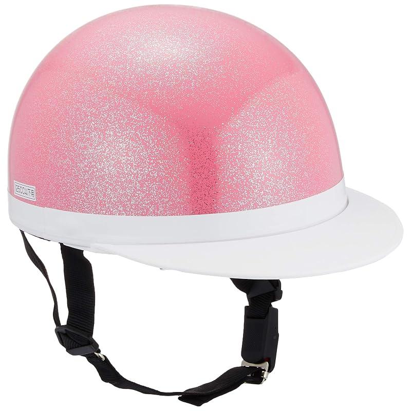 Bike Parts Center Half Helmet, White Brim, Pink Glitter, One Size Fits All (Head Circumference 57cm~59cm) 710904