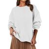 Women's Fashion Casual Round Neck Loose Long Sleeve Solid Color Sweatshirt