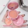 GEGE BEAR 3D Embossed Matte Blush Retro Silky Low Saturation Long Lasting Natural Foundation Concealer