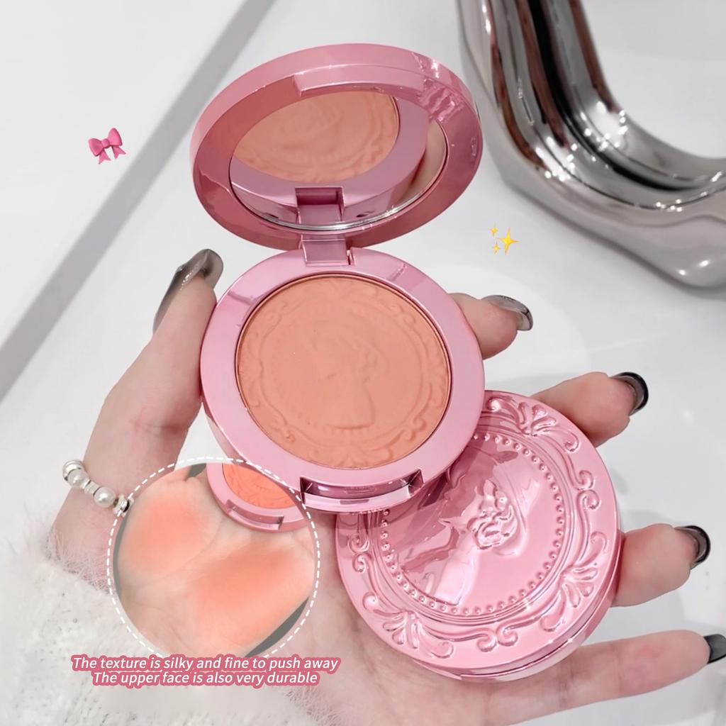 GEGE BEAR 3D Embossed Matte Blush Retro Silky Low Saturation Long Lasting Natural Foundation Concealer