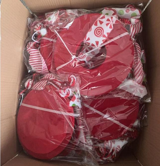 Grenzüberschreitender Bestseller Faltbare Süßigkeiten Schleife Weihnachtsbaumspitze Stern Dekorationen