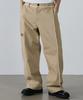 SSIN AND LEE Unfinished Wide Cotton Pants Beige