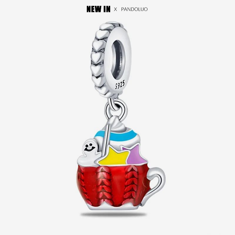 New In Christmas Series Charm Beads Fits Pandach Original Bracelet For Women Copper Pendant Bead Jewelry Festival Gift