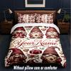 Gnome Theme Custom Text Or Name 3Pcs Bedding Set,1 Flat Sheet & 2 Pillowcases Personalized Home Bedding