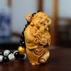Attract Wealth Boxwood Carving God of Object Jewellery Hanging Ornament Sculptures Decor Crafts
