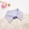 Unisex Half Shirt Detachable Collars for Mens Business Sweater Blouse Tops Striped Fake Collar For Women Neckwear Decor