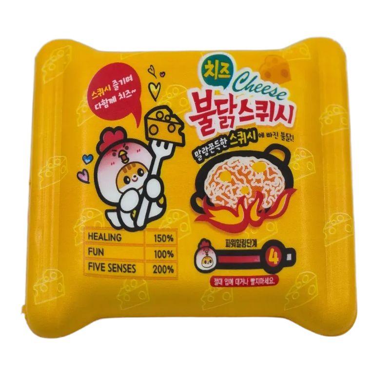 Korean Ramen Squishy - 6-Pack Cute Stress Relief Toy Set Cheese Buldak Squishy