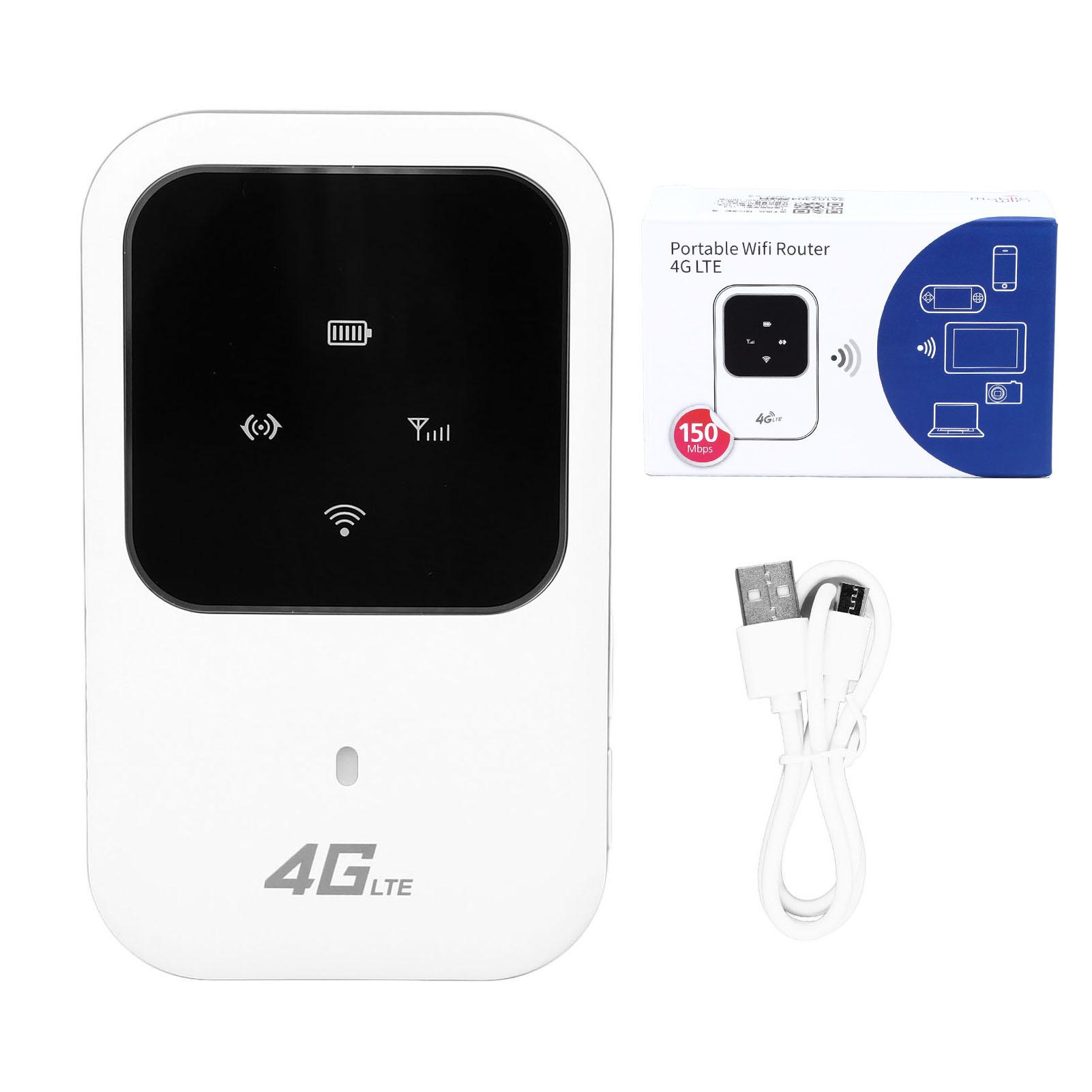 

4G LTE Portable WiFi Router 150Mbps High Speed 2400mAh USB Rechargeable 4G WiFi Mobile Wireless Rout
