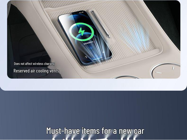 Silicone Pad for Xiaomi YU7 Wireless Charger: Anti-Slip Protection, Car Cup Holder, Decoration