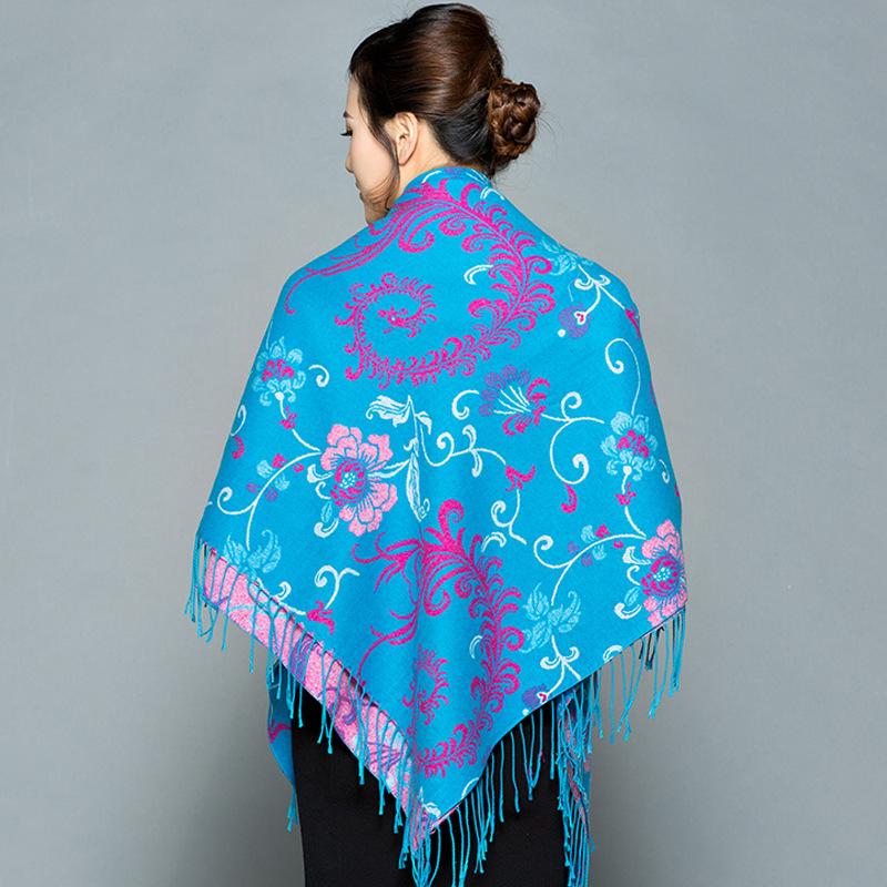 Écharpe en cachemire et mohair pour femme, couleur unie, polyvalente, simple, imitation pompon, chaude, 140 x 140 cm, nouvelle collection automne et hiver