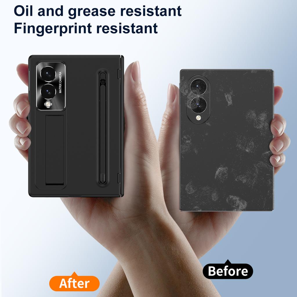 For Samsung Galaxy Z Fold 8 Fold 8 Wide Phone Case with Hidden Stand, Integrated Pen Slot, with High-definition Film