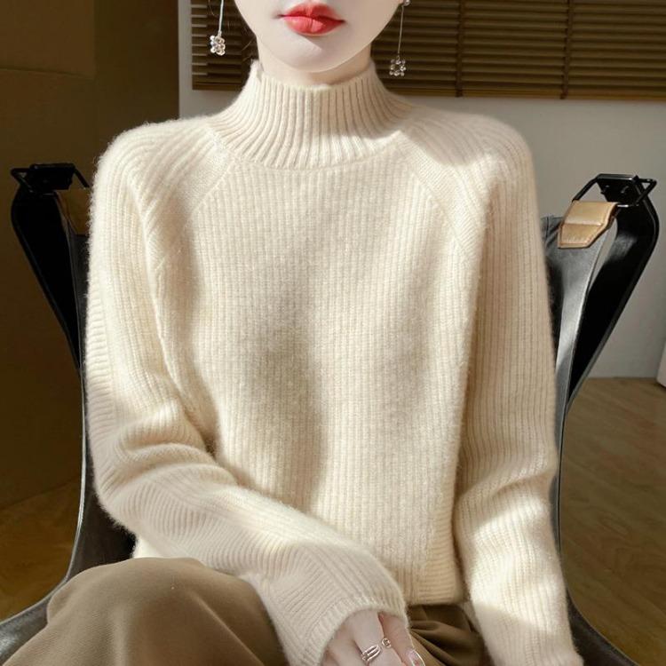 Thick Winter Wool Turtleneck Sweater Women 100 Percent Knit Pullover Tops MODERN NEW SAGA Jumpers Female