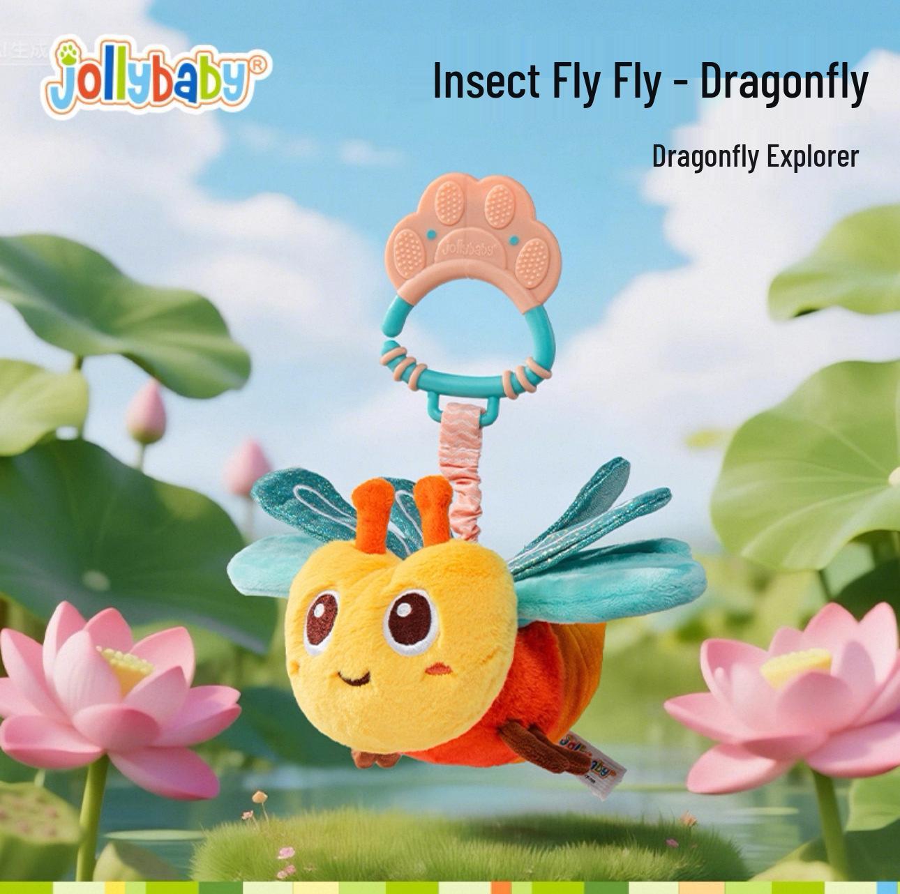 Jollybaby Успокаивающая игрушка-пчела из плюша для коляски и подвеска на кроватку для младенцев 0-1